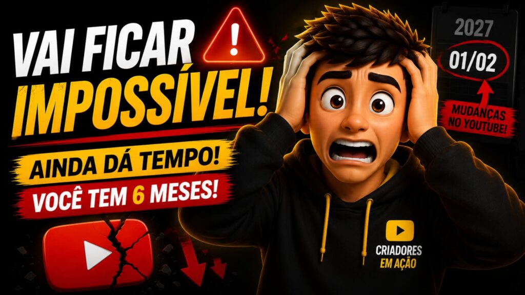 Novas regras de monetização do YouTube em 2027.